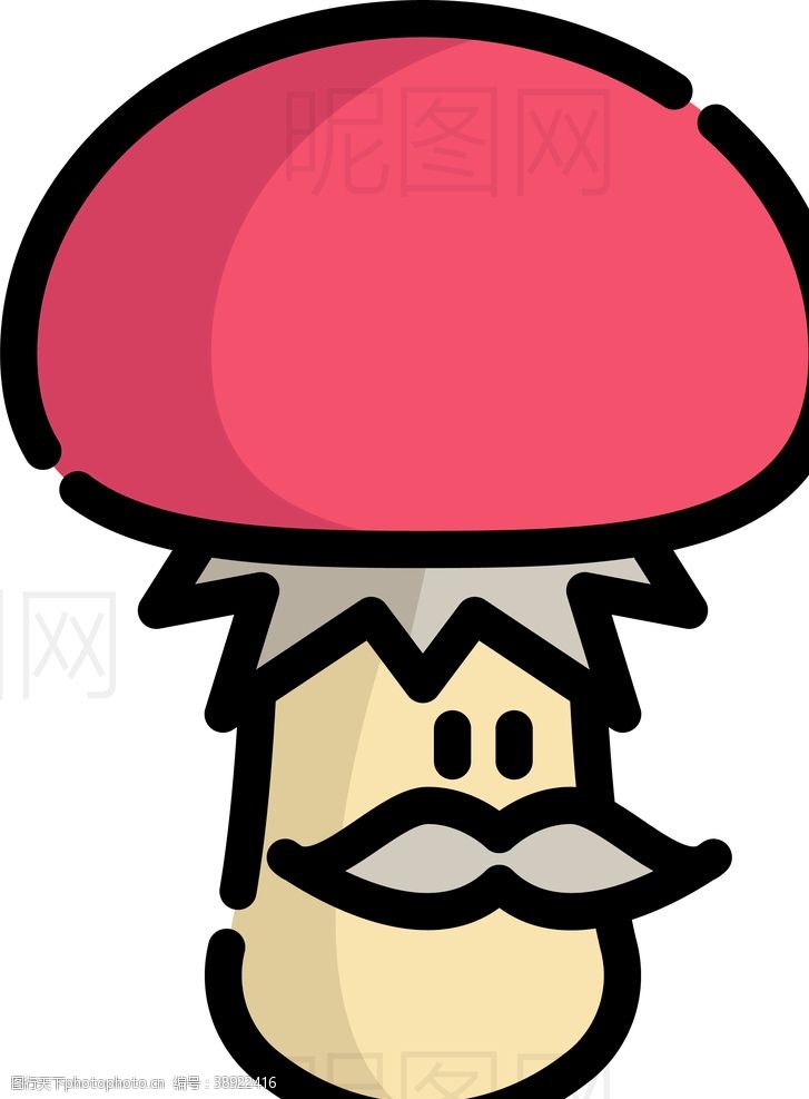 卡通鹦鹉蘑菇精图片
