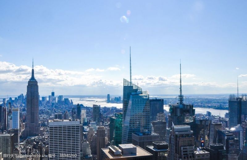 高空俯拍纽约曼哈顿图片