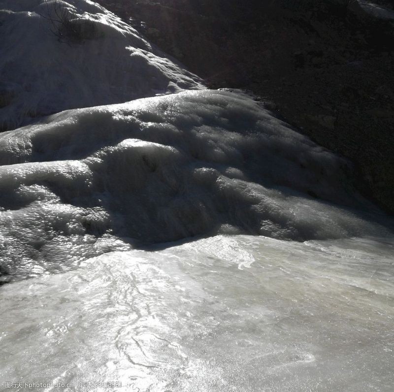 青山冰川雪地风景图片