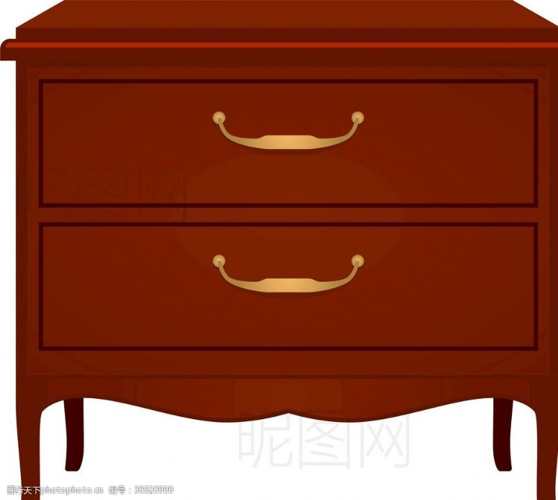 小木床床头柜图片
