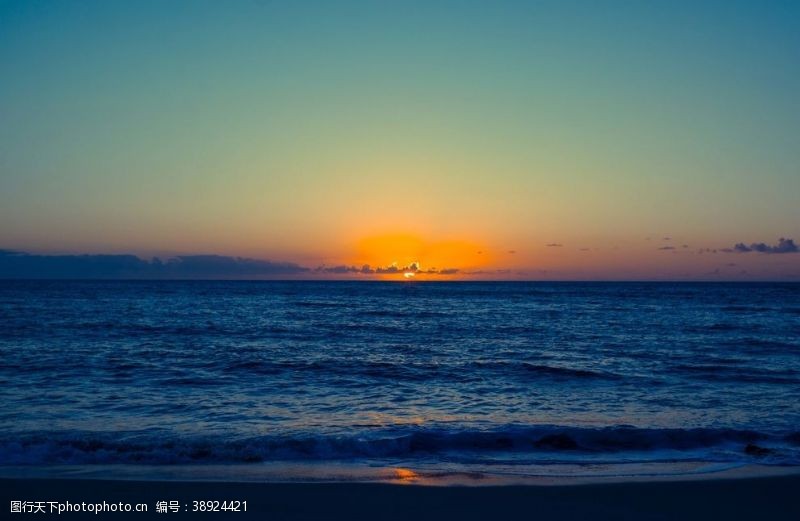 夕阳红天空日出图片