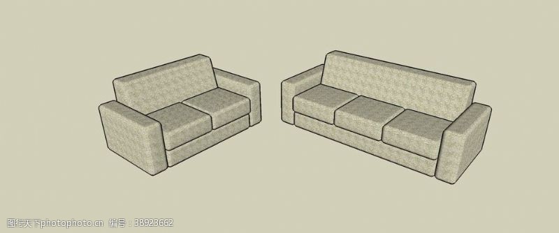 skp沙发模型图片