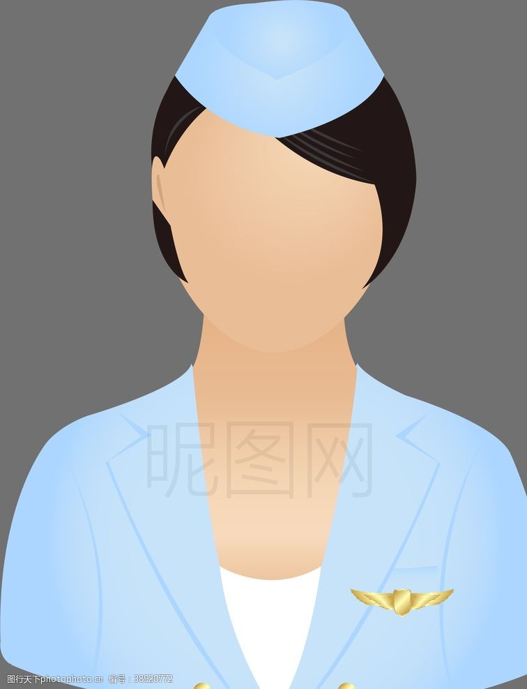 发型护理空姐图片