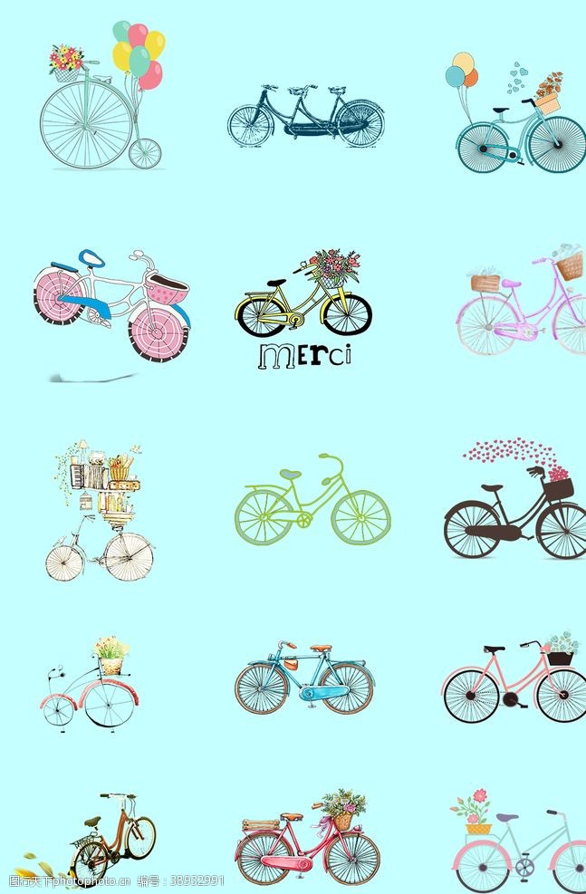 室内单车自行车素材图片