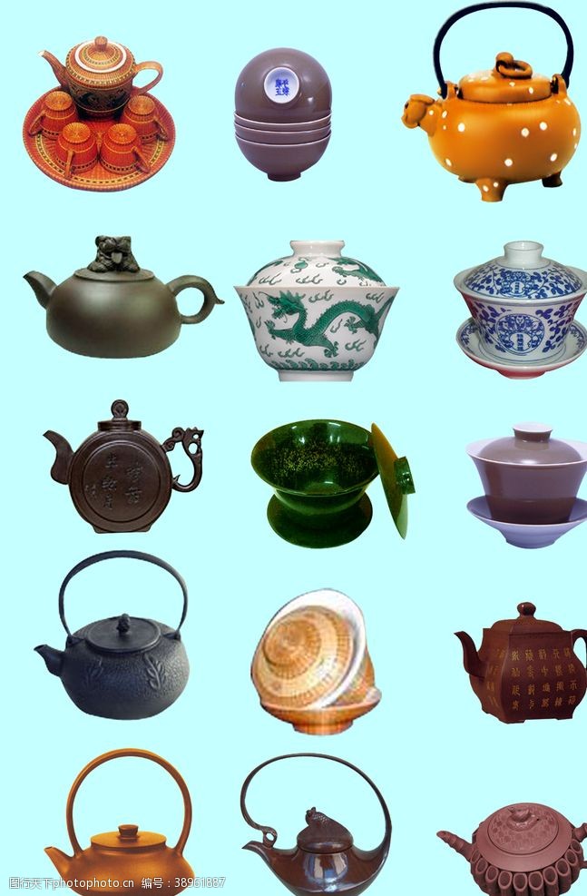 茶叶名片素材茶具素材图片