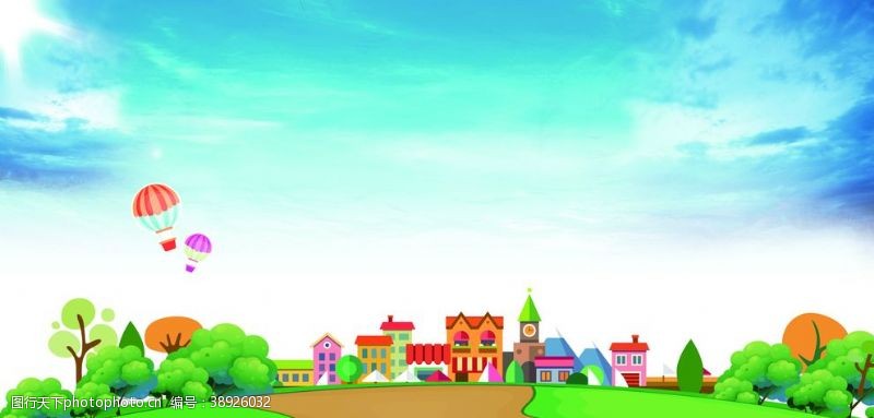 幼儿园广告环境保护背景绿色背景图片