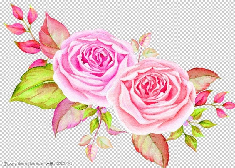 粉红色花素材图片