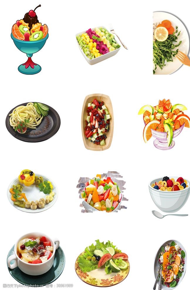 蔬菜沙拉美食素材图片