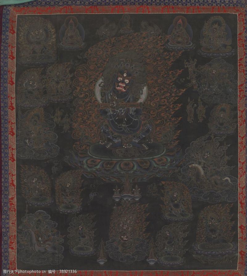 藏民文化唐卡金刚手菩萨图片