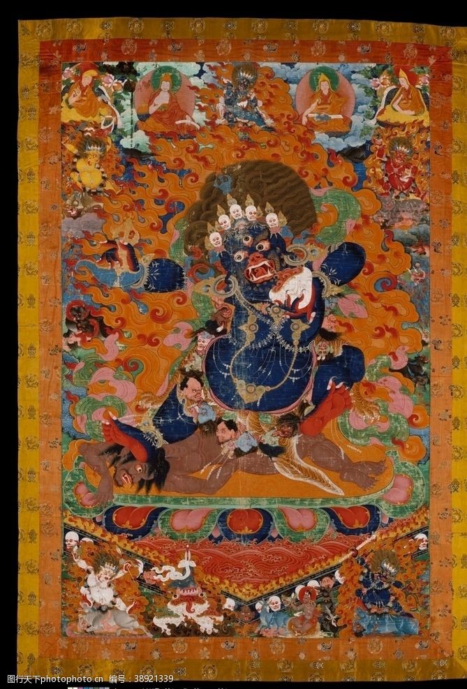 藏民文化唐卡阎罗图片