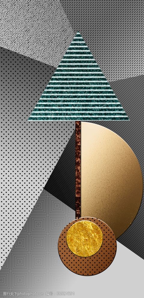 立马现代立体几何创意装饰画图片