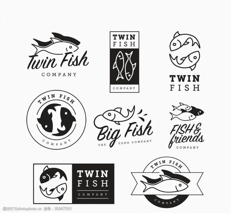 文件鱼类商务标志图片
