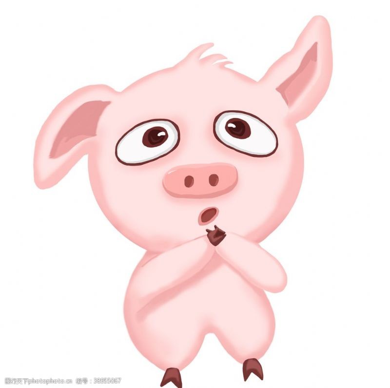 ppt图表素材卡通猪手绘猪图片