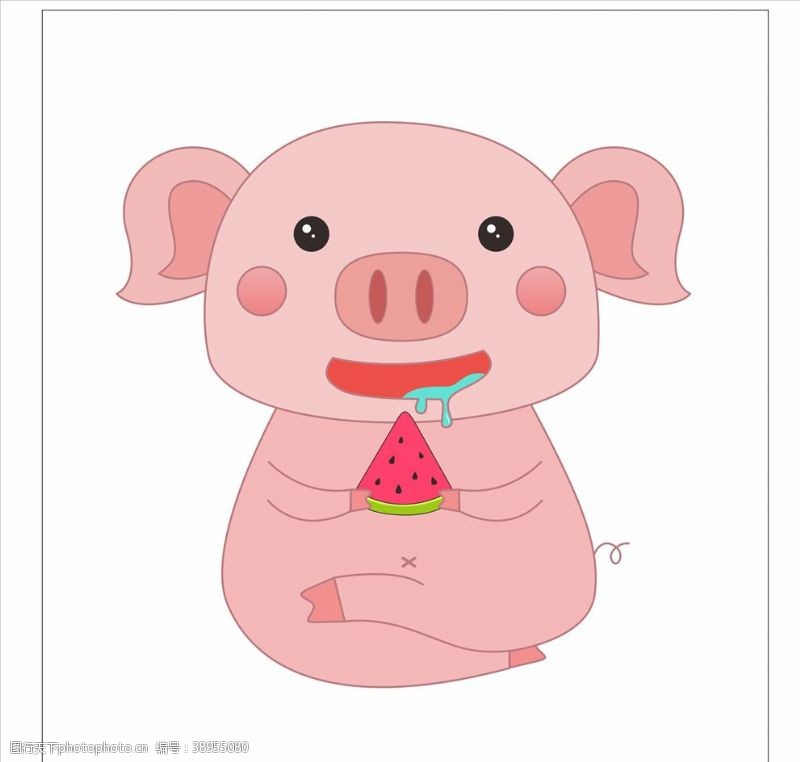 ppt图表素材卡通猪手绘猪图片