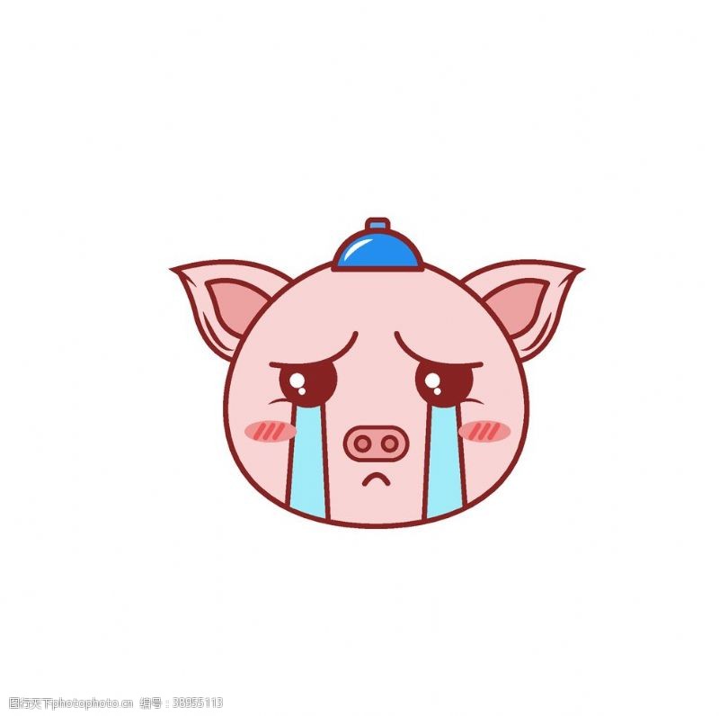 ppt图表素材卡通猪猪表情图片