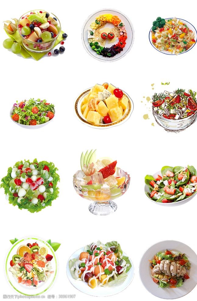 蔬菜沙拉素材图片