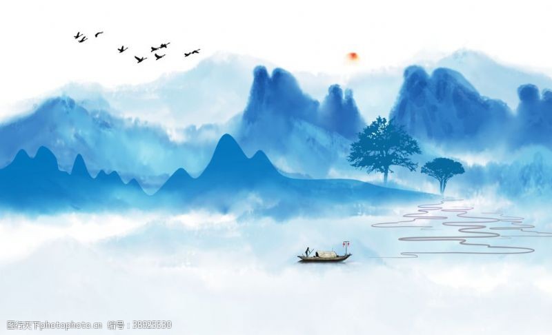 平高集团山水背景图片