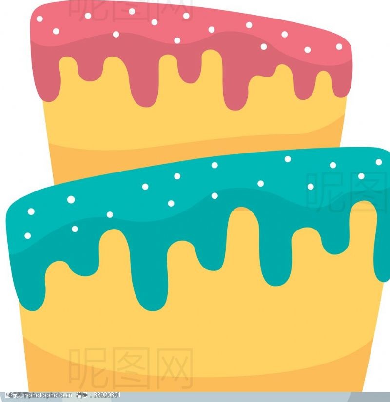 冰淇淋杯双层蛋糕图片