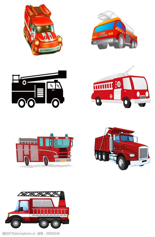 建设平安中国消防车素材图片