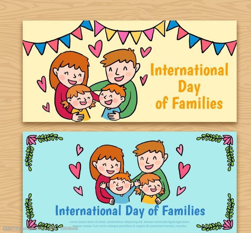 爱心彩绘国际家庭日图片