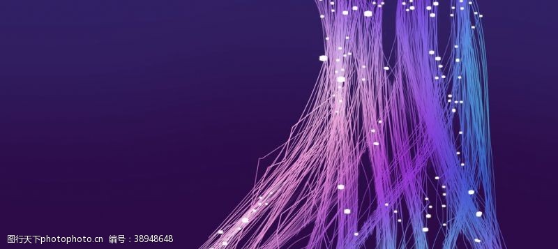 三维科技背景大数据光纤渐变三维科技紫背景图片