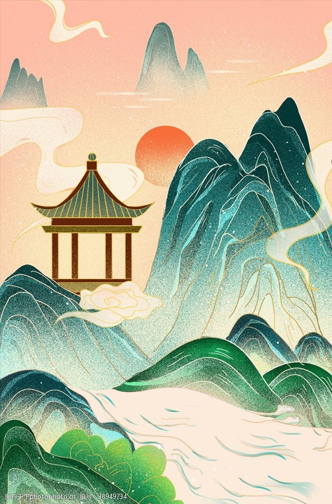 中国风文化国潮插画图片
