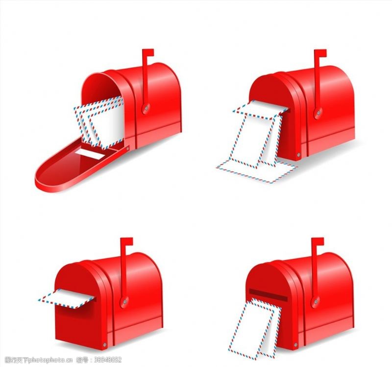 邮件款红色信箱图片