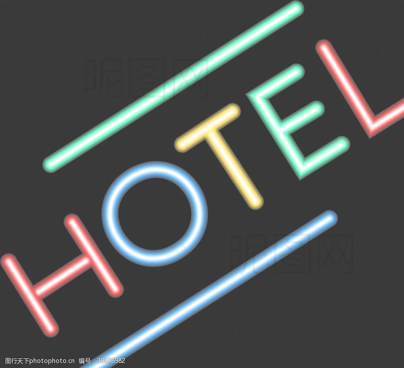 网吧平面设计霓虹灯旅馆图片