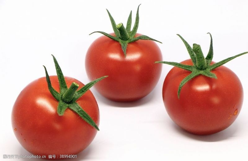 原创红色背景西红柿番茄图片