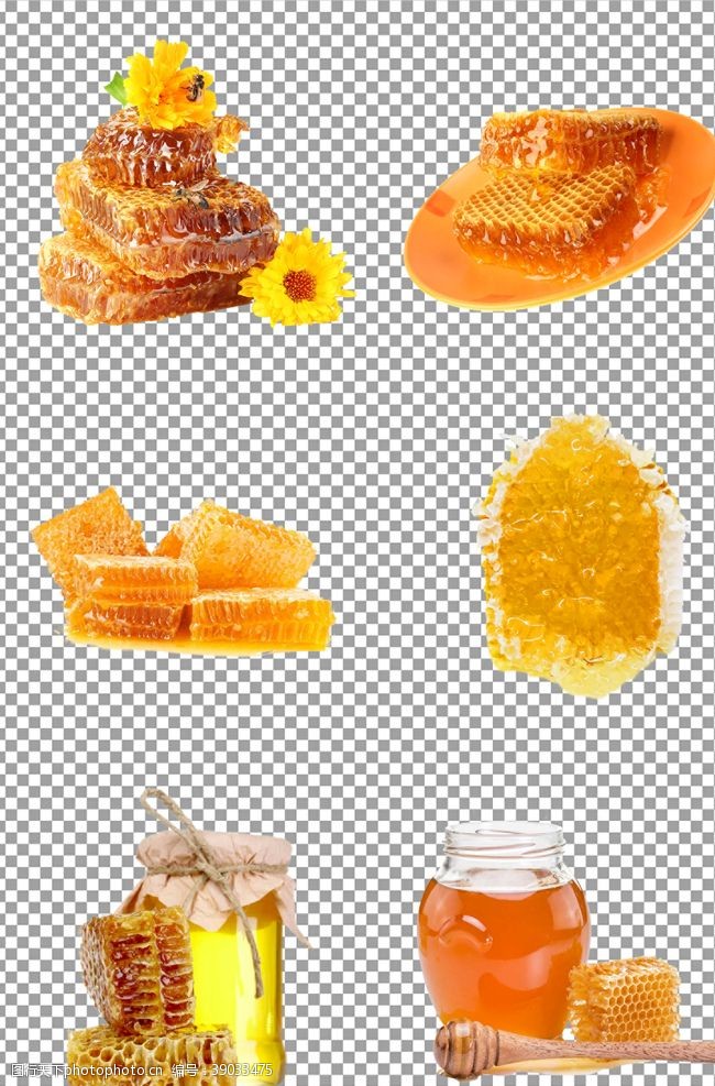 养蜂农蜂蜜与蜂巢板图片