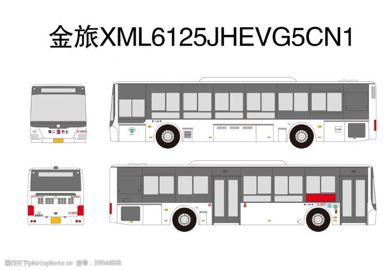 公交车身广告金旅XML6125JHEVG5图片