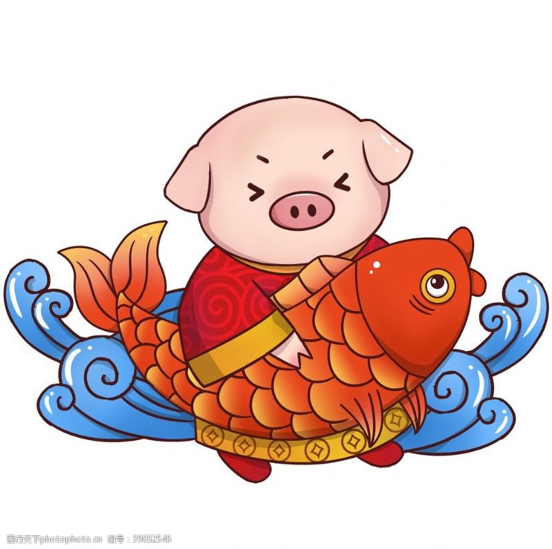喜庆猪形象卡通猪喜庆猪图片