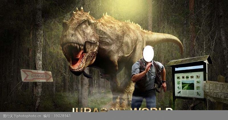 逃跑恐龙追杀人类图片