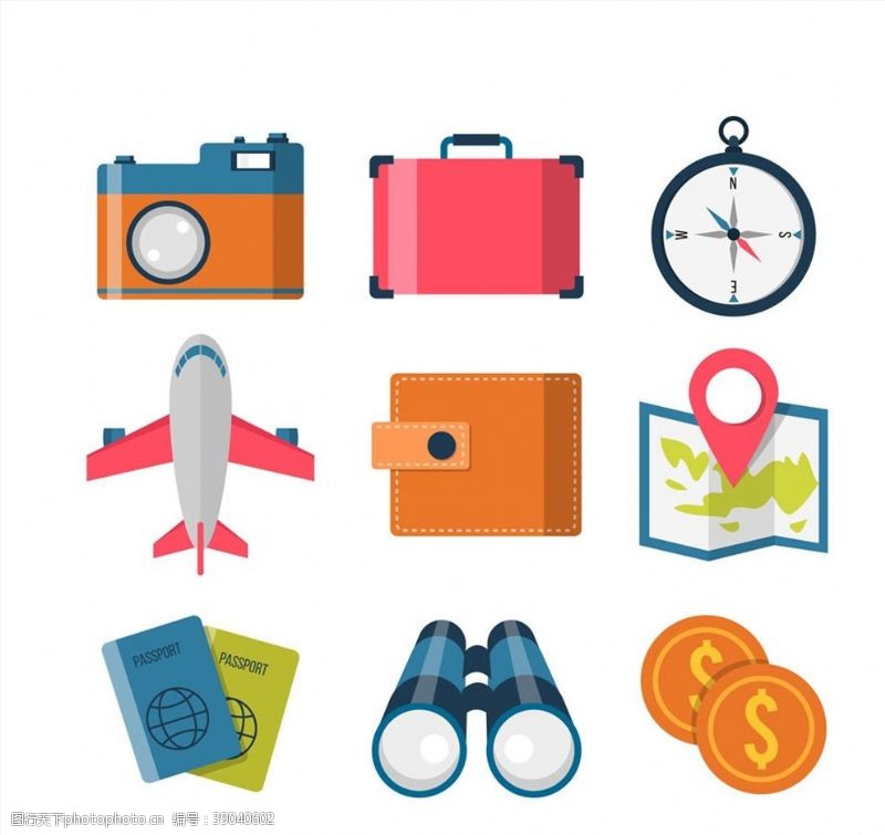 行李箱图标旅行元素图标图片