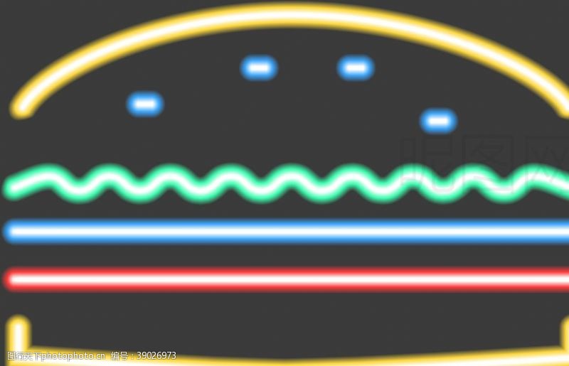 网吧素材霓虹灯汉堡图片