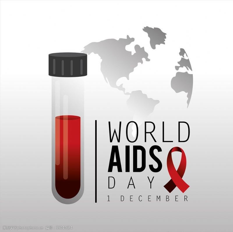 粉红丝带海报世界艾滋病日图片