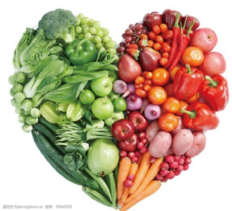 蔬菜水果爱心图片