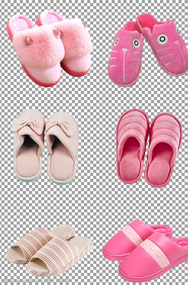 粉色女士拖鞋图片