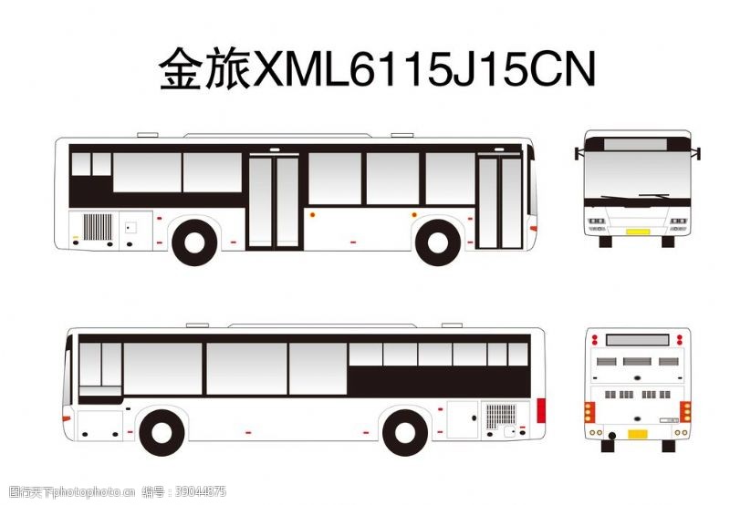 公交车身广告金旅XML6115J15CN图片