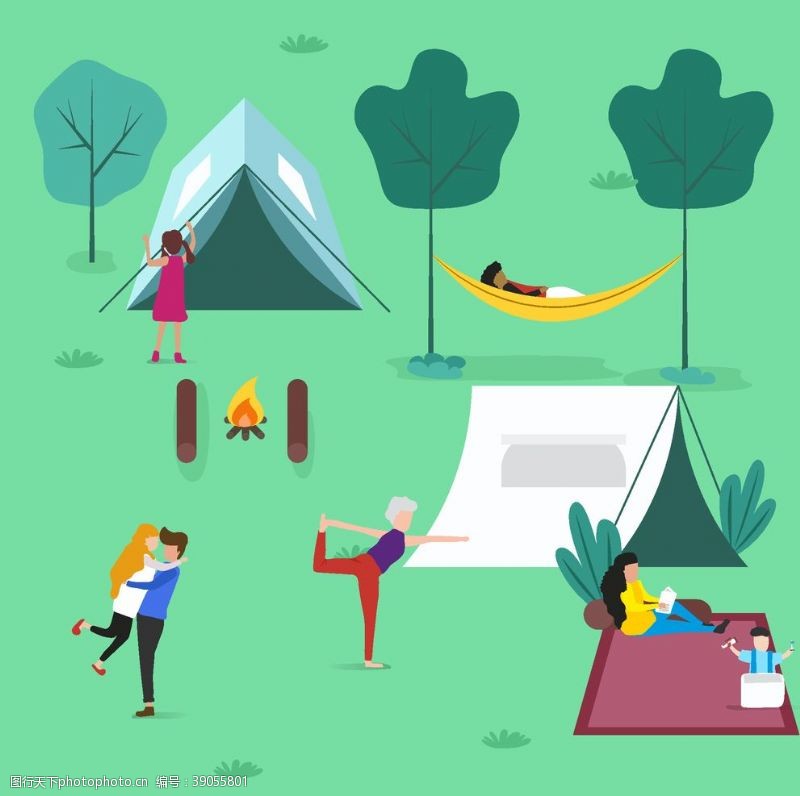 帐篷广告露营图片