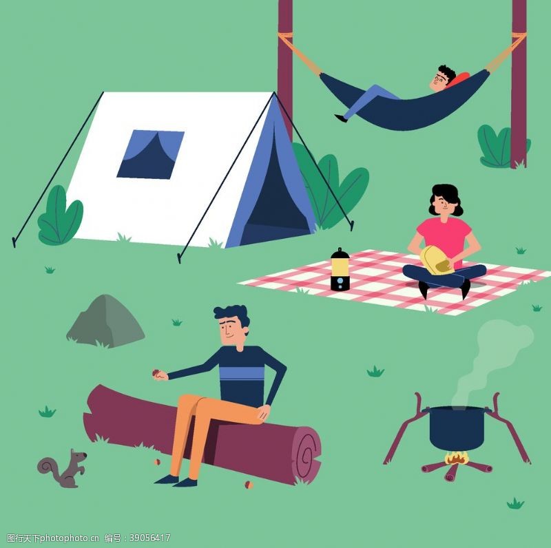 帐篷广告露营图片