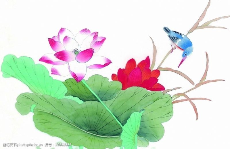 中国风景画花鸟画图片