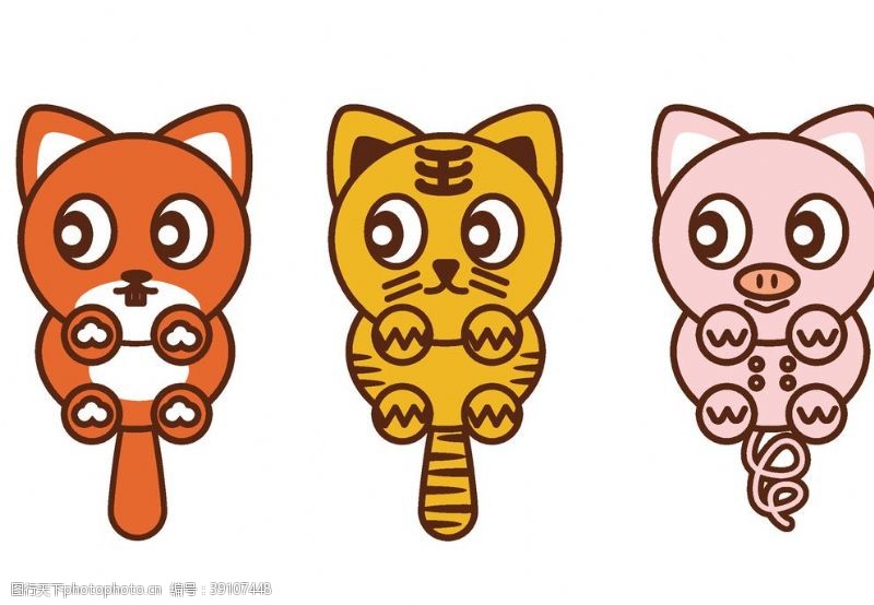 小猫卡通形象卡通动物表情形象图片
