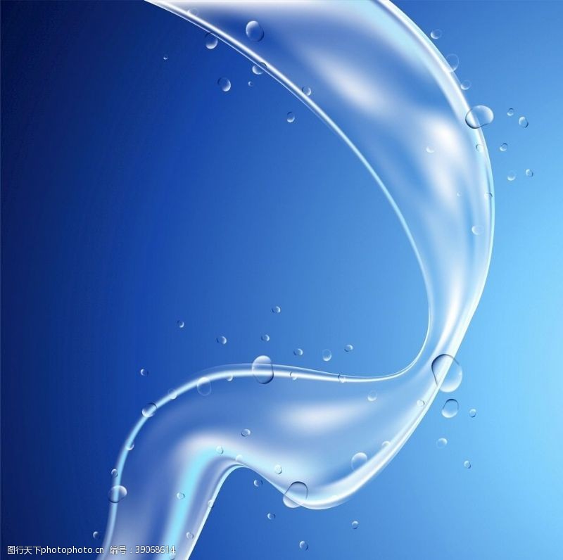 零排放水花水滴水泡气泡水流图片