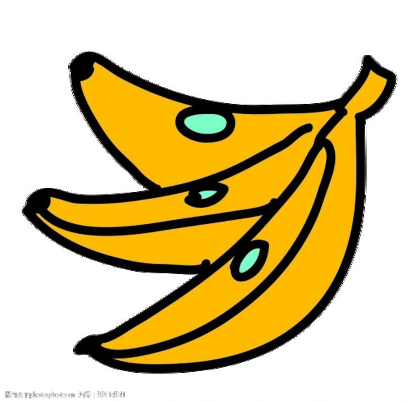 水果贴纸香蕉水果图标图片