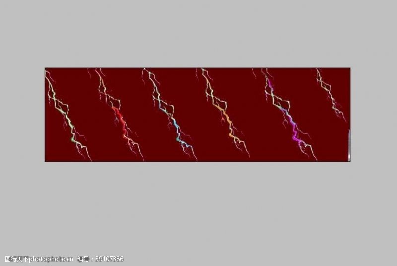 电闪雷鸣4款彩色闪电设计矢量素材雷图片