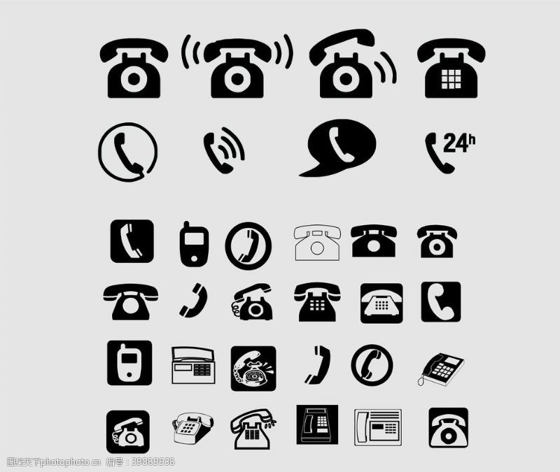 各种电话图标电话标志图片