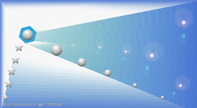五角星图形蓝白交替科技素材图片