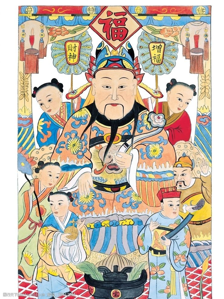 京剧艺术门神图片