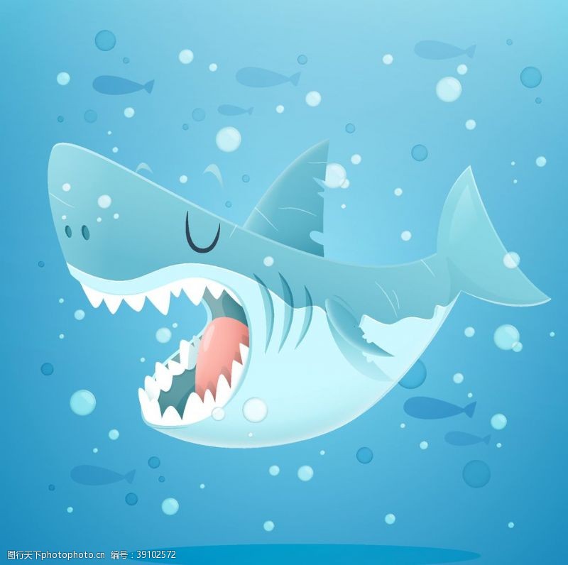 矢量插画鲨鱼图片